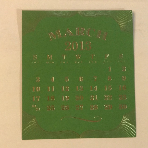 Paper Source 2013 Gold Foil Calendar - Picture 5 of 14